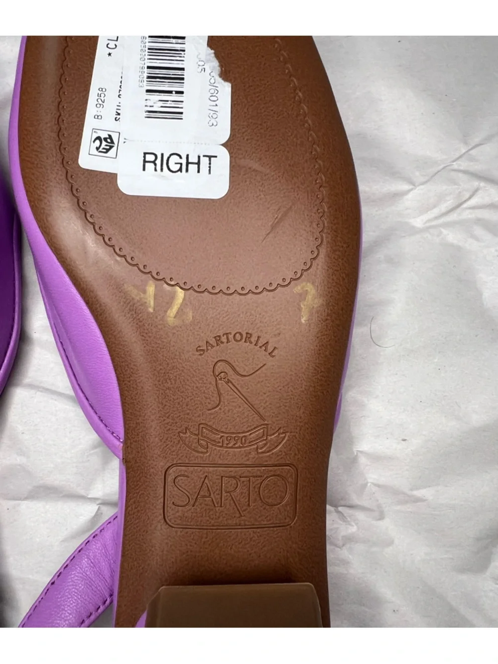 Franco Sarto Debbie Slingback Flats in Lilac Size 7